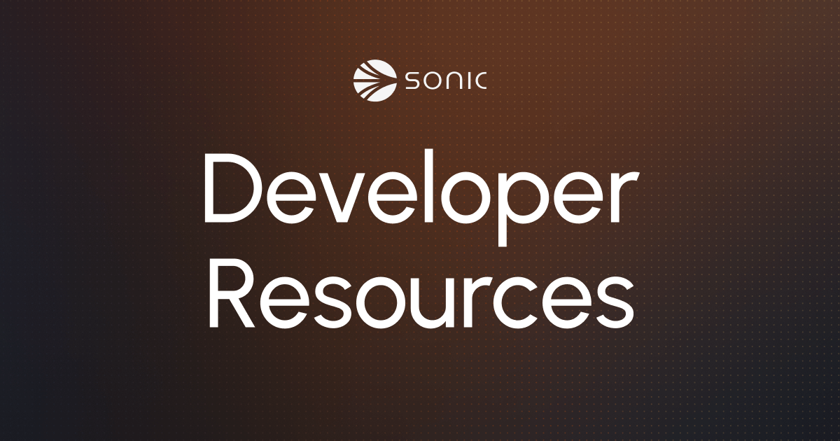 Sonic | Developer Resources